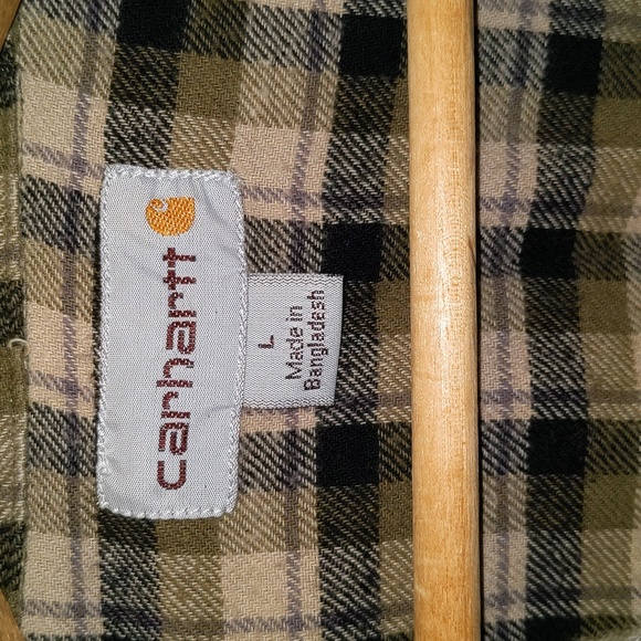 Carhartt Men's Size L Lined Snap Front Barn Chore Jacket Shacket Custom Logo - Picture 7 of 12